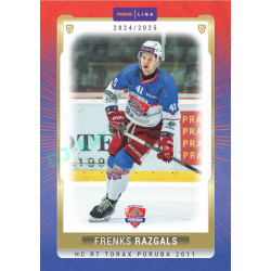 2024/25 Goal Cards Maxa liga 1. série #POR-12 Frenks Razgals Parallel 1of40