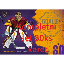2024/25 Goal Cards Maxa liga 1. série kompletní set Goalie Team 30ks karet