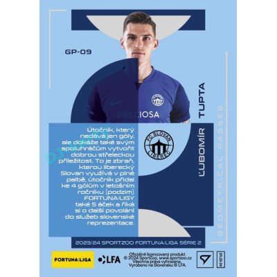 2023/24 Sportzoo Fortuna Liga 2. série #GP-09 Ľubomír Tupta Geometry Passes