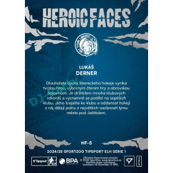 2024/25 Sportzoo ELH 1. serie #HF-5 Lukáš Derner Heroic Faces