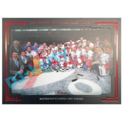 2020 OFS Síň slávy českého hokeje History of Czech National Teams (Oversized) RED xx/30 - kompletní set 56 karet