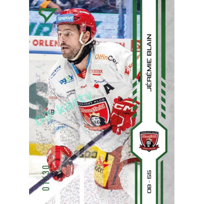 2024/25 Sportzoo ELH 1. serie #129 Jérémie Blain Green Glitter xx/30