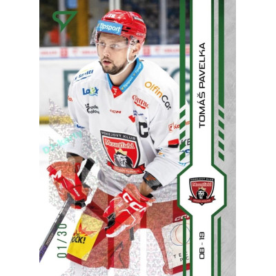 2024/25 Sportzoo ELH 1. serie #135 Tomáš Pavelka Green Glitter xx/30