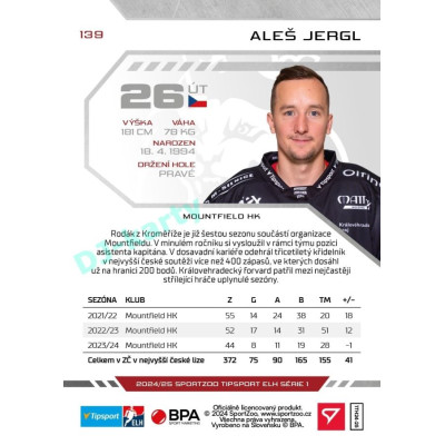 2024/25 Sportzoo ELH 1. serie #139 Aleš Jergl