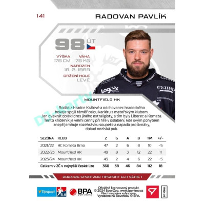 2024/25 Sportzoo ELH 1. serie #141 Radovan Pavlík