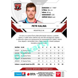 2021/22 Sportzoo TIPSPORT ELH 2. série #304 Petr Kalina