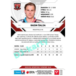 2021/22 Sportzoo TIPSPORT ELH 2. série #305 Radim Šalda