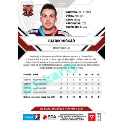 2021/22 Sportzoo TIPSPORT ELH 2. série #307 Patrik Miškář