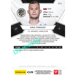 2021/22 Sportzoo Fortuna Liga Erik Prekop #74