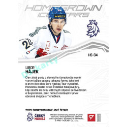 2025 Sportzoo Hokejové ČESKO #HS-04 Libor Hájek Homegrown Ice Stars