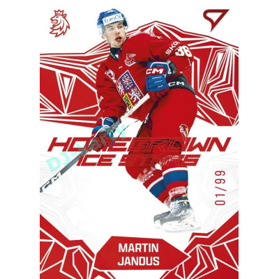 2025 Sportzoo Hokejové ČESKO #HS-05 Martin Jandus Homegrown Ice Stars Red xx/99