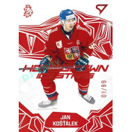2025 Sportzoo Hokejové ČESKO #HS-06 Jan Košťálek Homegrown Ice Stars Red xx/99