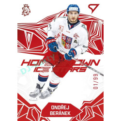 2025 Sportzoo Hokejové ČESKO #HS-13 Ondřej Beránek Homegrown Ice Stars Red xx/99