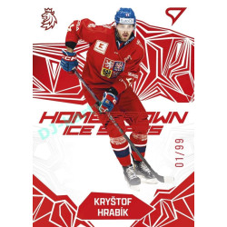 2025 Sportzoo Hokejové ČESKO #HS-16 Kryštof Hrabík Homegrown Ice Stars Red xx/99