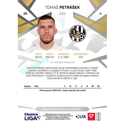 2024/25 Sportzoo Chance Liga 2. série #263 Tomáš Petrášek