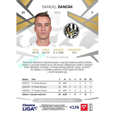 2024/25 Sportzoo Chance Liga 2. série #264 Samuel Dancák