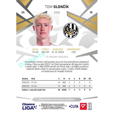 2024/25 Sportzoo Chance Liga 2. série #268 Tom Slončík