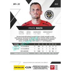 2022/23 Sportzoo Fortuna Liga 2. série #263 Pavol Bajza