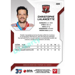 2022/23 Sportzoo ELH 1. série #085 Christophe Lalancette