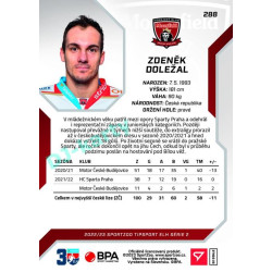 2022/23 Sportzoo ELH 2. série #288 Zdeněk Doležal
