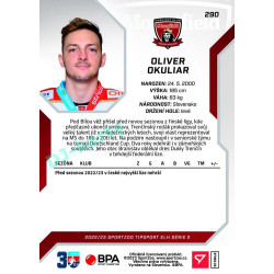2022/23 Sportzoo ELH 2. série #290 Oliver Okuliar