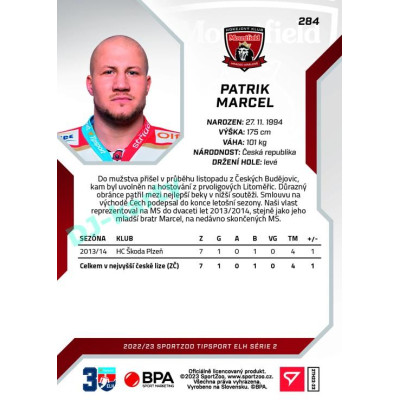 2022/23 Sportzoo ELH 2. série #284 Patrik Marcel