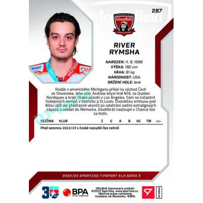 2022/23 Sportzoo ELH 2. série #287 River Rymsha