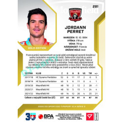 2022/23 Sportzoo ELH 2. série #291 Jordann Perret Gold xx/19