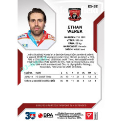 2022/23 Sportzoo ELH Extended #EX-32 Ethan Werek