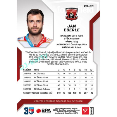 2022/23 Sportzoo ELH Extended #EX-26 Jan Eberle