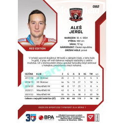 2022/23 Sportzoo ELH 1. série #082 Aleš Jergl Red xx/49