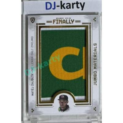 2024 Goal Cards Finally #20 Matěj Žajdlík Jumbo Material 1/4