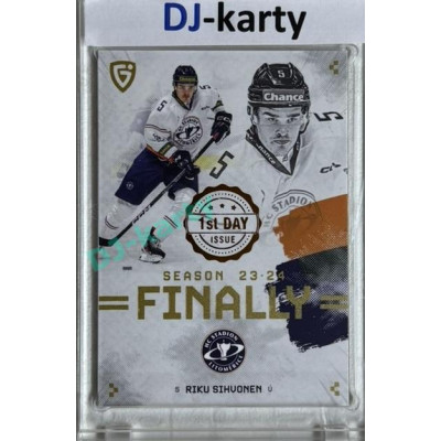 2024 Goal Cards Finally #F-LT3 Riku Sihvonen 1st Day of Issue 1of5