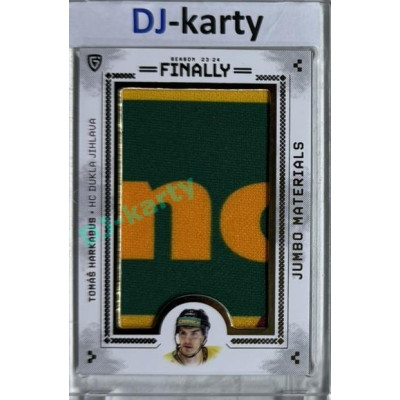 2024 Goal Cards Finally #12 Tomáš Harkabus Jumbo Material 3/4