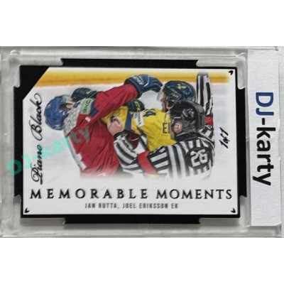 2024 LC Memorable Moments #MO-064 Jan Rutta, Joel Eriksson Ek Black Die Cut Parallel 1of1