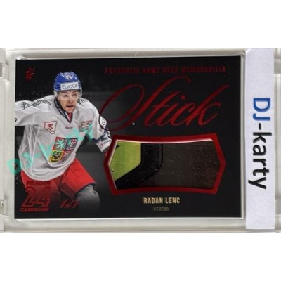 2023/24 LC Expectations Road to Prague #GUM-14 Radan Lenc Stick Authentic Game Used Memorabilia Prague CardShow Red 1of1