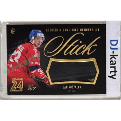 2023/24 LC Expectations Road to Prague #GUM-09 Jan Košťálek Stick Authentic Game Used Memorabilia Prague CardShow Gold 1of1