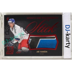 2023/24 LC Expectations Road to Prague #GUM-16 Jiří Ticháček Stick Authentic Game Used Memorabilia Prague CardShow Red 1of1