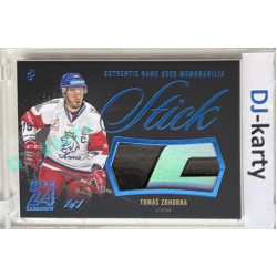2023/24 LC Expectations Road to Prague #GUM-12 Tomáš Zohorna Stick Authentic Game Used Memorabilia Prague CardShow Blue 1of1