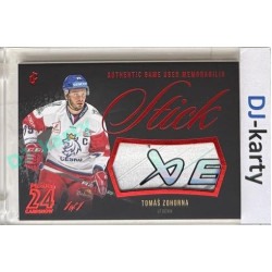 2023/24 LC Expectations Road to Prague #GUM-12 Tomáš Zohorna Stick Authentic Game Used Memorabilia Prague CardShow Red 1of1