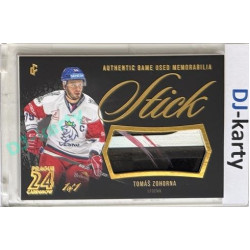 2023/24 LC Expectations Road to Prague #GUM-12 Tomáš Zohorna Stick Authentic Game Used Memorabilia Prague CardShow Gold 1of1