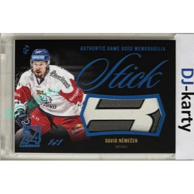 2023/24 LC Expectations Road to Prague #GUM-07 David Němeček Stick Authentic Game Used Memorabilia Prague CardShow Blue 1of1