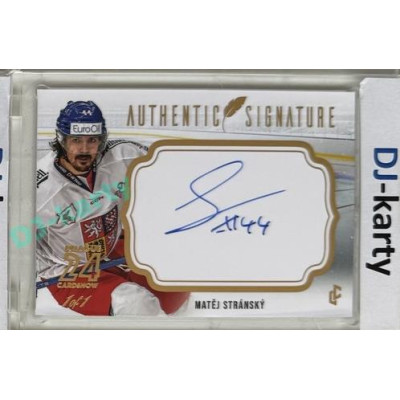 2023/24 LC Expectations Road to Prague #AS-12 Matěj Stránský Authentic Signature Prague CardShow Gold 1of1