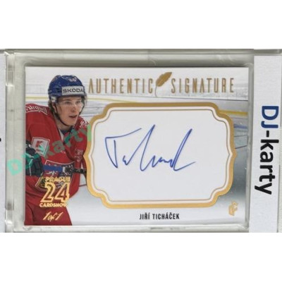 2023/24 LC Expectations Road to Prague #AS-31 Jiří Ticháček Authentic Signature Prague CardShow Gold 1of1