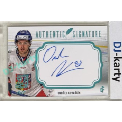 2023/24 LC Expectations Road to Prague #AS-04 Ondřej Kovařčík Authentic Signature Prague CardShow Turquoise 1of1
