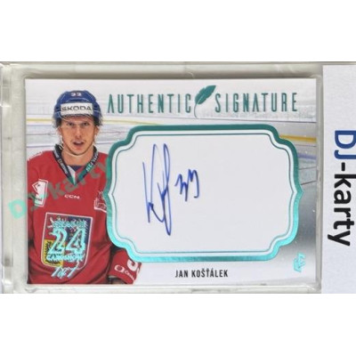 2023/24 LC Expectations Road to Prague #AS-15 Jan Košťálek Authentic Signature Prague CardShow Turquoise 1of1