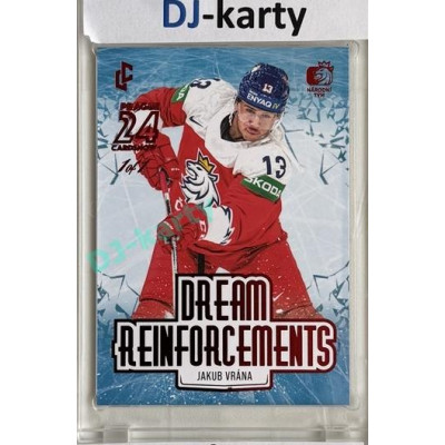 2023/24 LC Expectations Road to Prague #DR-14 Jakub Vrána Dream Reinforcements Prague CardShow Red 1of1