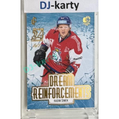 2023/24 LC Expectations Road to Prague #DR-21 Radim Šimek Dream Reinforcements Prague CardShow Gold 1of1