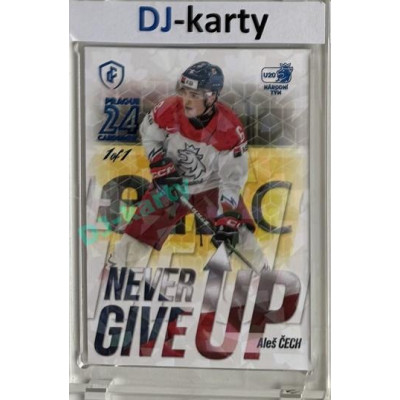 2023/24 LC Expectations Road to Prague #NGU-04 Aleš Čech Never Give Up Prague CardShow Blue 1of1