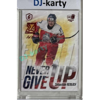 2023/24 LC Expectations Road to Prague #NGU-13 Sebastián Redlich Never Give Up Prague CardShow Gold 1of1